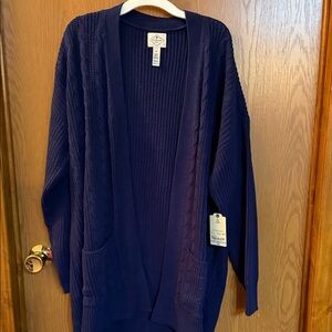 St. John's Bay Deep Blue Women's Cardigan